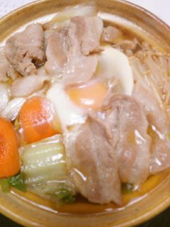 豚ばら肉と白菜の鍋焼きうどん-レシピのメイン写真
