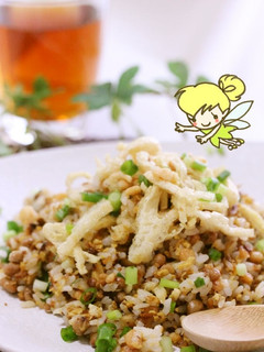 きつねとたぬきの仲よし納豆炒飯-レシピのメイン写真