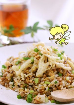 きつねとたぬきの仲よし納豆炒飯-レシピのメイン写真