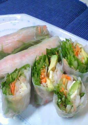 生姜風味のサラダ生春巻き-レシピのメイン写真