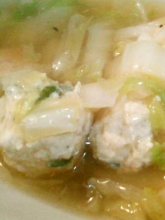 ほっこり。肉団子のたっぷり白菜煮こみ!-レシピのメイン写真