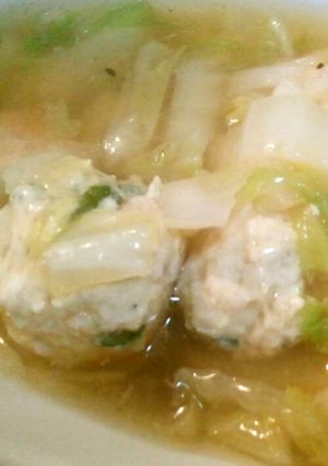 ほっこり。肉団子のたっぷり白菜煮こみ！-レシピのメイン写真
