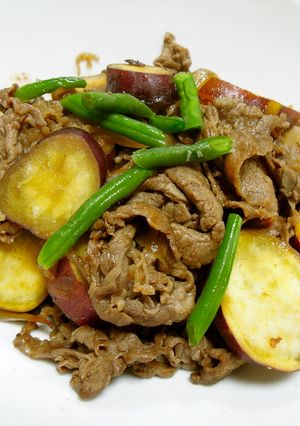 牛肉とさつまいもの甘辛炒め☆-レシピのメイン写真