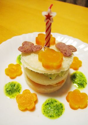 離乳食で作る♪1歳のバースデーケーキ-レシピのメイン写真