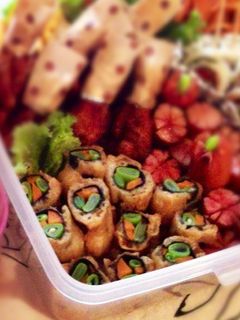 ♪:*お弁当に!いんげんと人参の海苔巻き-レシピのメイン写真