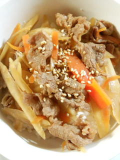 きんぴら牛丼-レシピのメイン写真