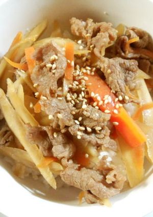 きんぴら牛丼-レシピのメイン写真