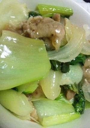 豚にくとチンゲンサイ玉ねぎの中華あんかけ-レシピのメイン写真