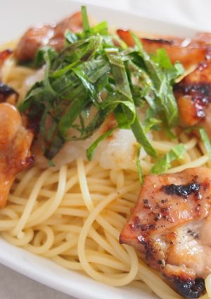 グリルチキンのおろしそパスタ-レシピのメイン写真
