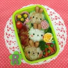 รูปของ 簡単☆ポークビッツでうさぎ＊キャラ弁