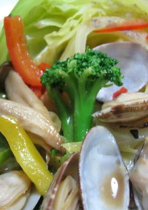 野菜炒め・アサリとキャベツとアンチョビの-レシピのメイン写真