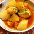 圧力鍋で♪大根と鶏むね肉のトマト煮込み