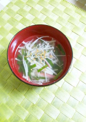 ニラとかにかまの中華スープ-レシピのメイン写真