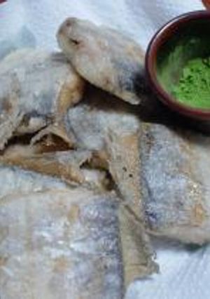太刀魚の空揚げ　抹茶塩添え-レシピのメイン写真