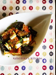 甘辛夏野菜味噌 厚揚げにたっぷり乗せて by クックWK7WOE