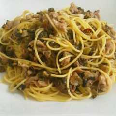 รูปของ すごく簡単で美味しい♪高菜と豚肉のパスタ
