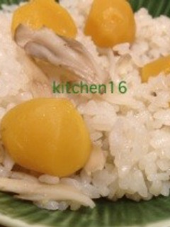 ◆栗甘露煮と白だしで!ズボラな栗舞茸ご飯-レシピのメイン写真