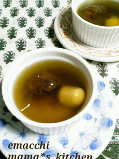 *お茶のゼリー 粒あんと栗入り*-レシピのメイン写真