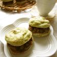 ゆであずきの抹茶米粉ブッセ