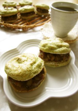 ゆであずきの抹茶米粉ブッセ-レシピのメイン写真