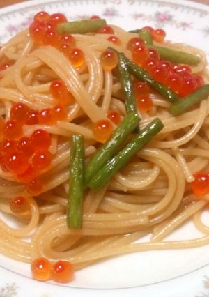 にんにくの芽といくらの醤油パスタ-レシピのメイン写真