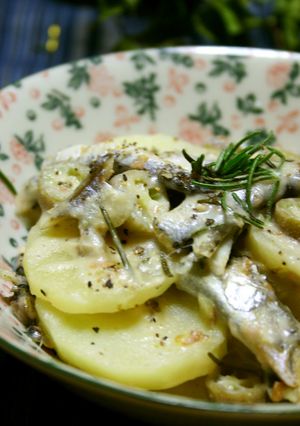 ししゃも＆じゃが芋の梅クリーム煮-レシピのメイン写真