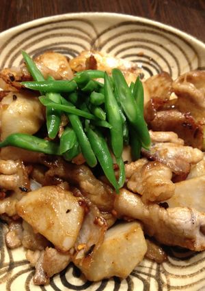 里芋とバラ肉のこってり味噌炒め-レシピのメイン写真