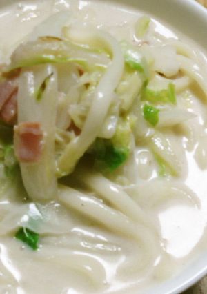 コンソメと牛乳で！白菜クリーミーうどん♪-レシピのメイン写真