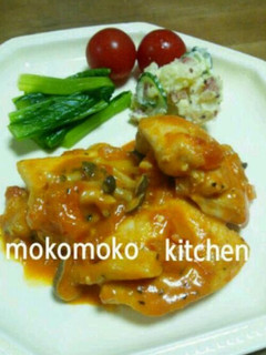 チキンのチーズトマトソース煮込み-レシピのメイン写真