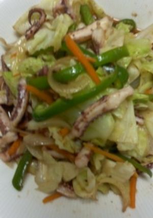イカげそ野菜炒め-レシピのメイン写真