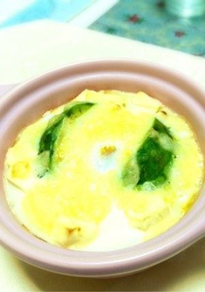 簡単♡アボカドと豆腐のグラタン 卵のせ-レシピのメイン写真