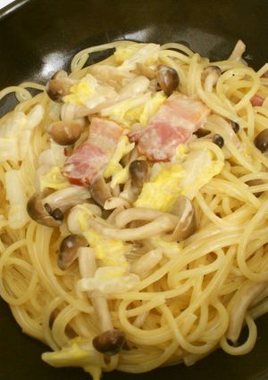 ベーコン・しめじ・白菜のクリームパスタ-レシピのメイン写真