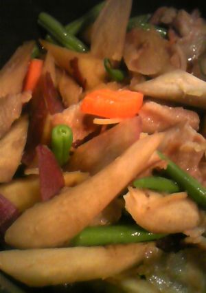 豚バラ肉と根菜の炒め煮-レシピのメイン写真