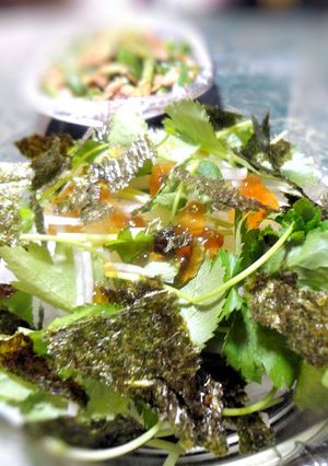 大根と三つ葉と韓国海苔のサラダ-レシピのメイン写真