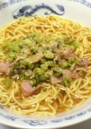 サッポロ一番麺の力　大根の葉＆ベーコン-レシピのメイン写真
