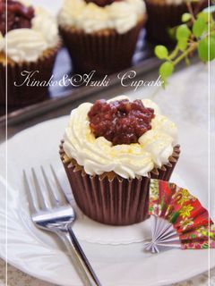 ⁂きな粉と小豆のカップケーキ⁂-レシピのメイン写真