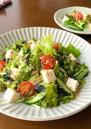 韓国料理店の豆腐入りチョレギサラダ-レシピのメイン写真