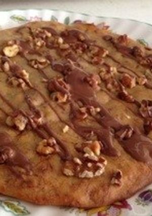 バナナのオーブンパンケーキ♡w胡桃チョコ-レシピのメイン写真
