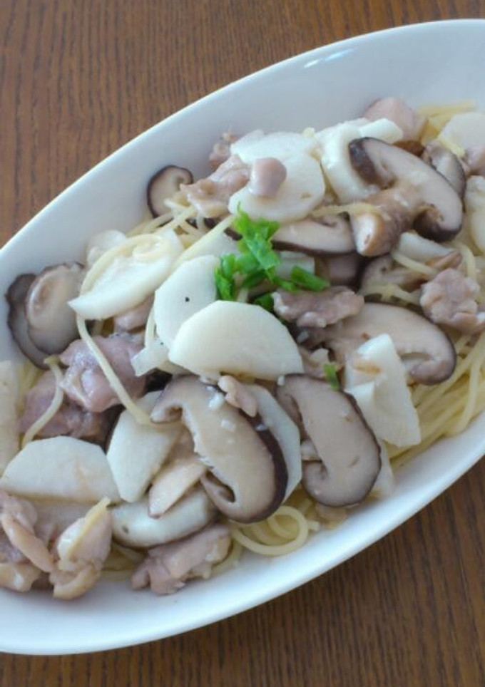 長芋と鶏肉の和風パスタ-レシピのメイン写真