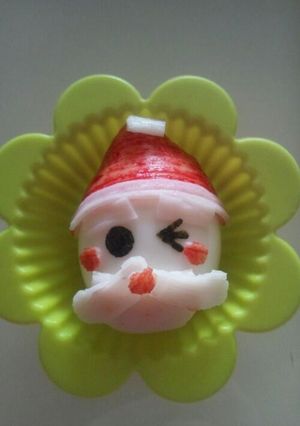 クリスマス♪ゆで卵で可愛いサンタ♪-レシピのメイン写真