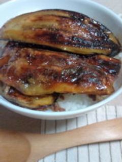 ひき肉週間①なすのかば焼き丼-レシピのメイン写真