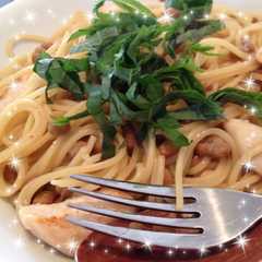 簡単☆塩麹ササミの納豆パスタ☆-レシピのメイン写真