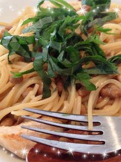 簡単☆塩麹ササミの納豆パスタ☆-レシピのメイン写真