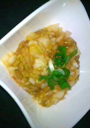 納豆キムチinたまねぎ♪血液サラサラに！-レシピのメイン写真