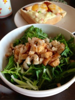香ばしちくわと水菜サラダ-レシピのメイン写真