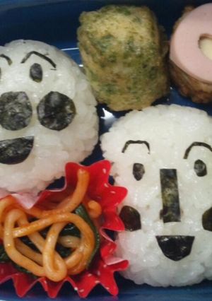 アンパンマン食パンマンおにぎり♪-レシピのメイン写真