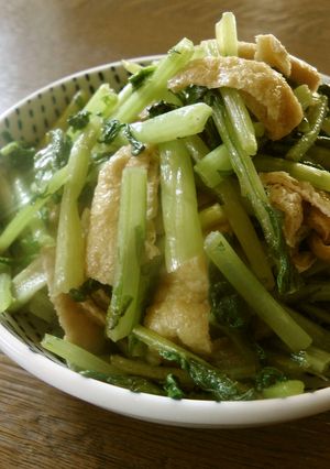 なっぱ（大根の葉）と揚げのささっと煮-レシピのメイン写真