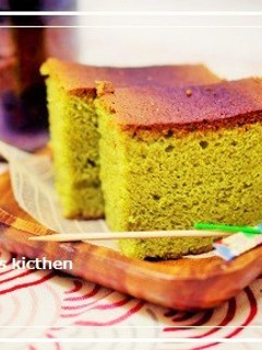 パウンド型で!抹茶カステラ-レシピのメイン写真