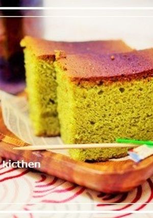 パウンド型で!抹茶カステラ-レシピのメイン写真