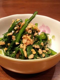 超簡単 春菊の納豆あえ-レシピのメイン写真